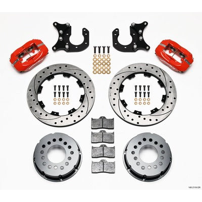 Wilwood P/S Rear Disc Kit New Big Ford Drilled Red