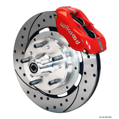 Wilwood Front Brake Kit 67-72 Camaro Nova Red Calipers 140-7675-DR