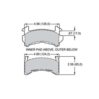 Wilwood Brake Pads - E-Type Metric GM 15E-6103K