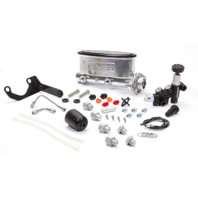 Wilwood Aluminum Tandem Master Cylinder Kit w/ Bracker & Prop Valve 1.12in