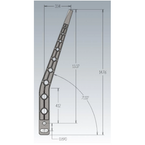 Bowler Billet Aluminum Shift Lever 6014193 Dimensions