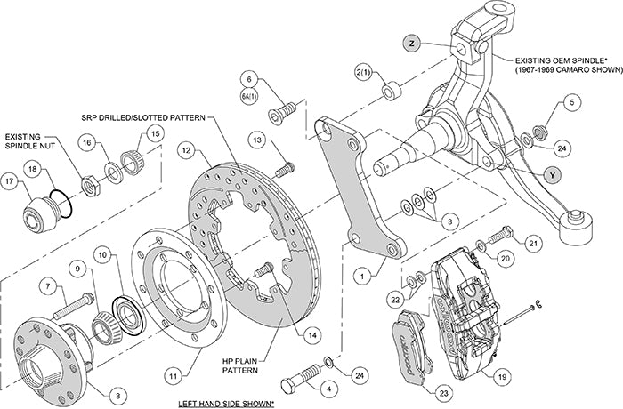 Wilwood Front Brake Kit Schematic 140-10510