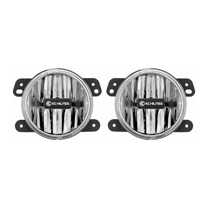 KC HiLiTES 4" Gravity G4 LED Fog Light Kit 494 - 07-09 Jeep JK