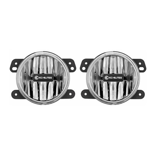 KC HiLiTES 4" Gravity G4 LED Fog Light Kit 494 - 07-09 Jeep JK
