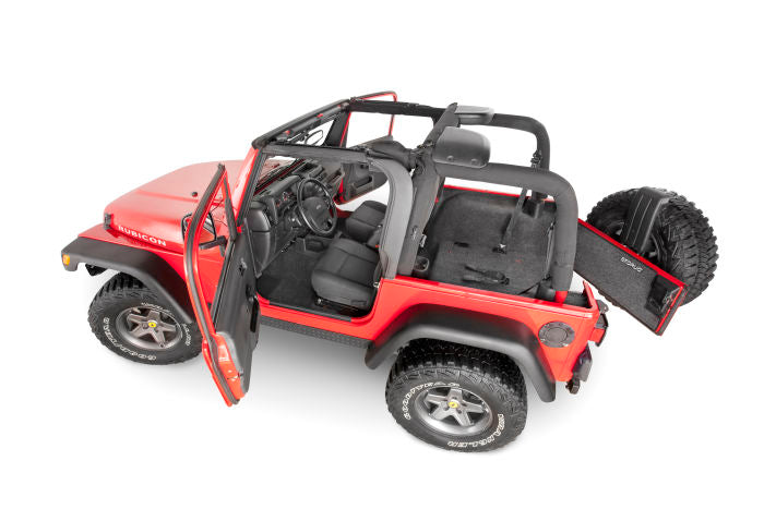 BedRug Jeep Floor Liner - 1997-06 Jeep TJ/LJ Front 3 Pc Floor Kit