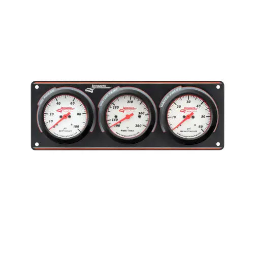 Longacre Sportsman™ Elite 3 Gauge Panel Oil Pressure, Water Temperature, Water Pressure