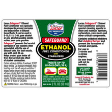 Lucas Safeguard Ethanol Fuel Conditioner Label
