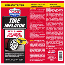 Lucas Oil Tire Inflator Label