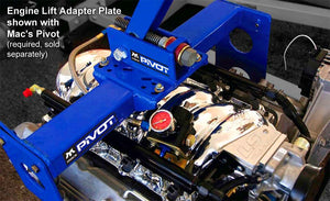 Mac's Engine Lift Adapter Plate shown with Mac' Pivot