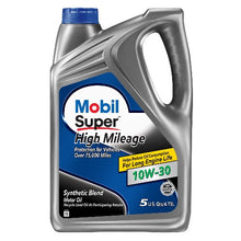 Mobil Super High Mileage Motor Oil - 5 Qt