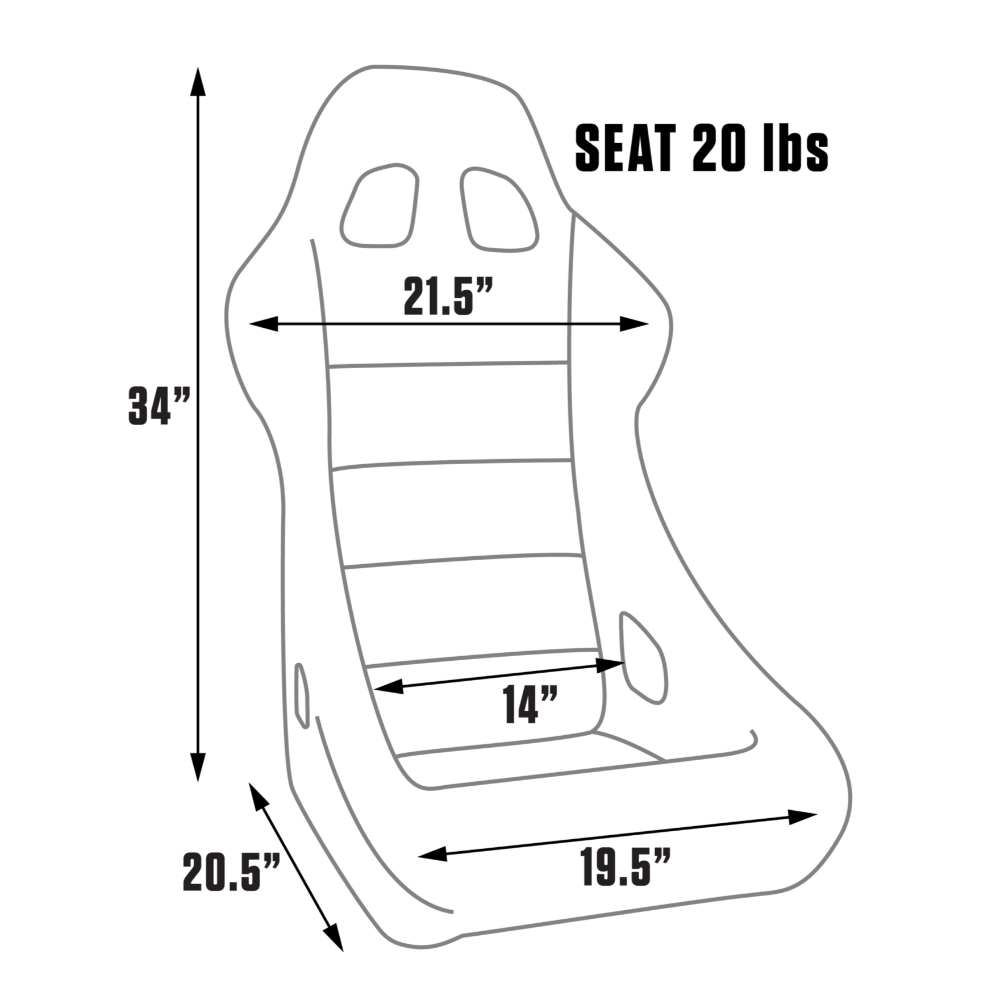 Procar Pro-Sport Racing Seat Diagram