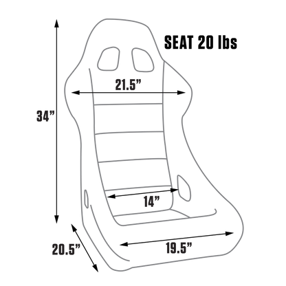 Procar Pro-Sport Racing Seat Diagram
