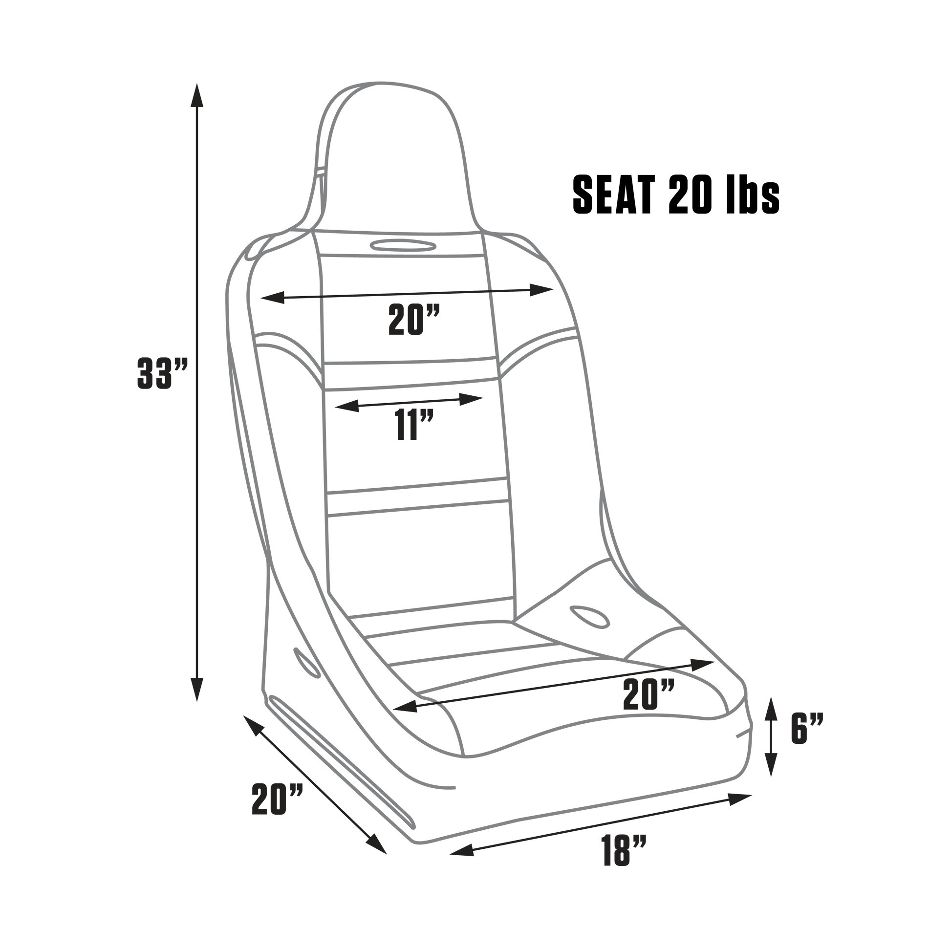 Procar All-Terrain Suspension Seat Diagram