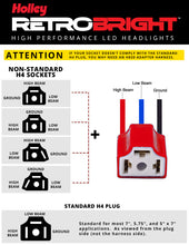 Holley RetroBright Headlight Adapter H821 Diagram