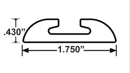 Mac's VersaTie Aluminum Track 8 Ft - Surface Mount, Wide Contour (Series 3)