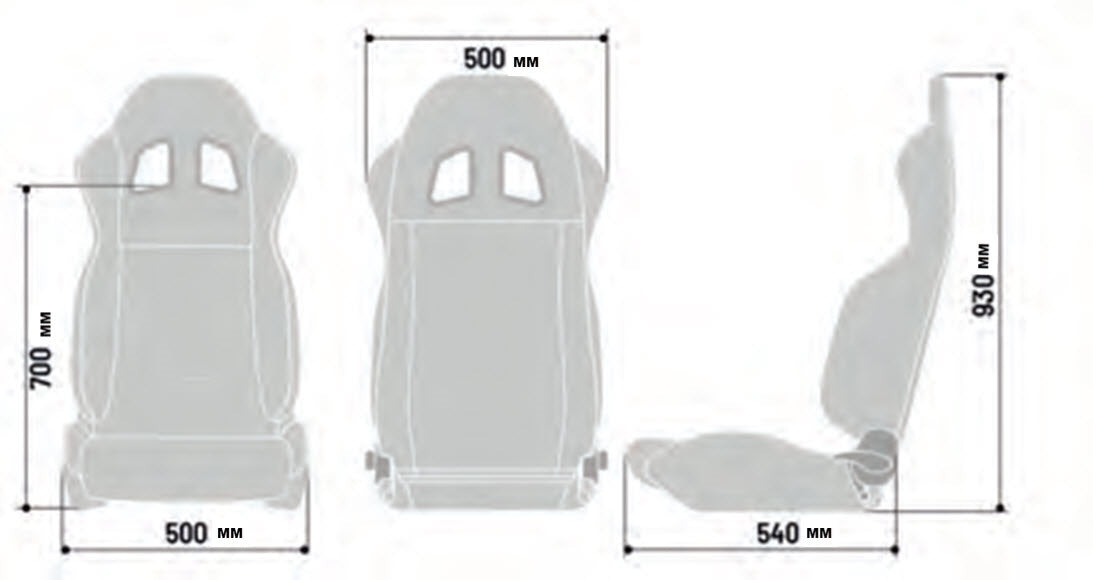 Sparco R100 Seat Dimensions