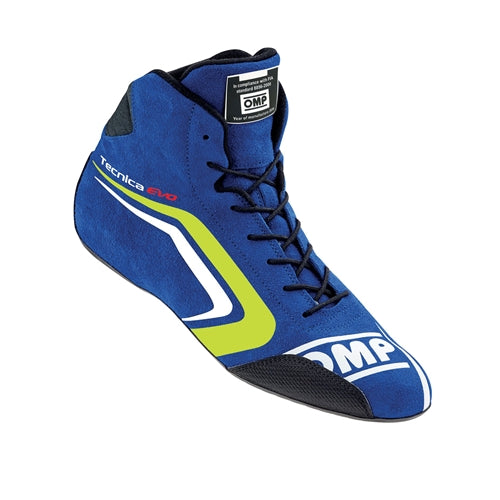 OMP Tecnica Evo Driving Shoes - Blue/Yellow