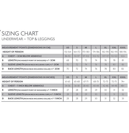 Walero Size Chart