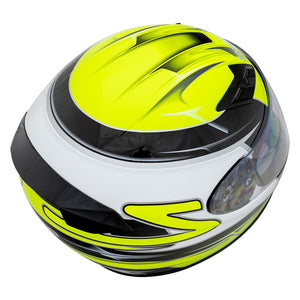 Zamp FS-9 Karting Helmet - Green/Black Graphic (Rear)