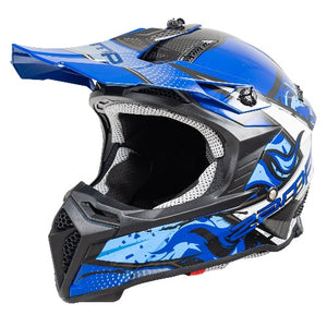 Zamp FX-4 Motocross Helmet - Gloss Blue Graphic