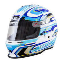 Zamp RZ-42Y Youth Racing Helmet - White / Blue / Light Blue